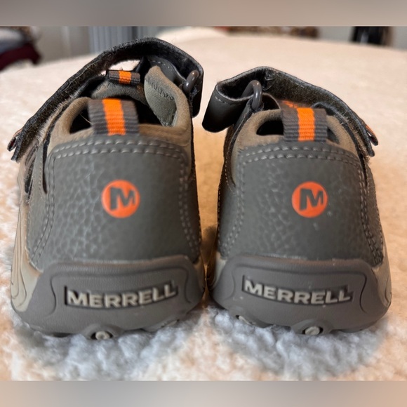 Merrell Kids' Sandals in Gray & Orange size 1 Summer camp  Boating water style - Picture 5 of 6